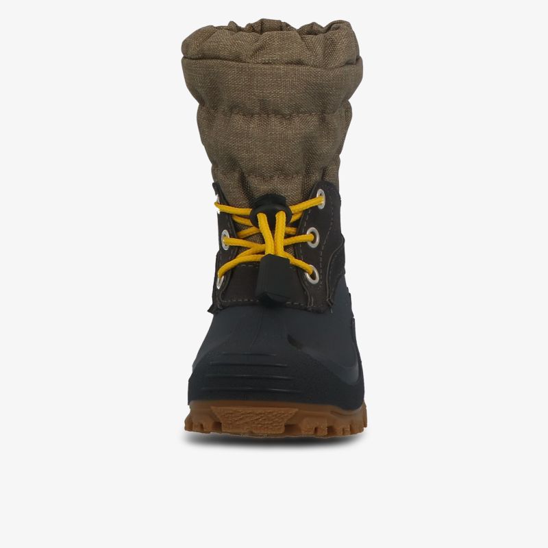 Robuster wasserdichter Winterstiefel mit warmer Isolierung und rutschfester Sohle, Frontansicht