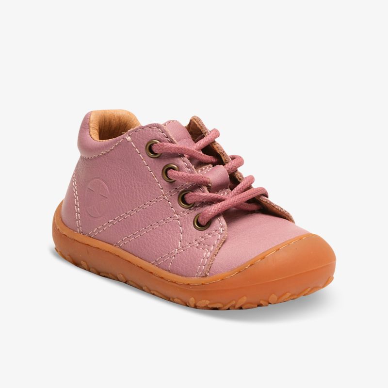 Robuster Kinder-Schuh in Rosa mit bequemer Passform, rutschfester flexibler Gummisohle und weicher Polsterung
