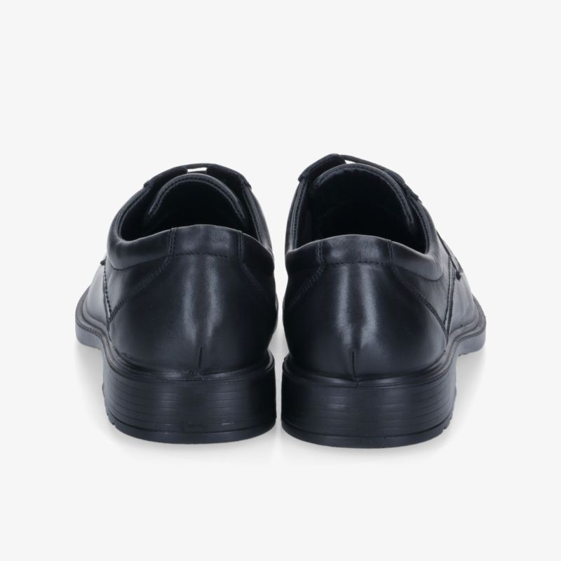 Elegante schwarze Lederschuhe, klassisch und langlebig, für maximalen Komfort und Stil.