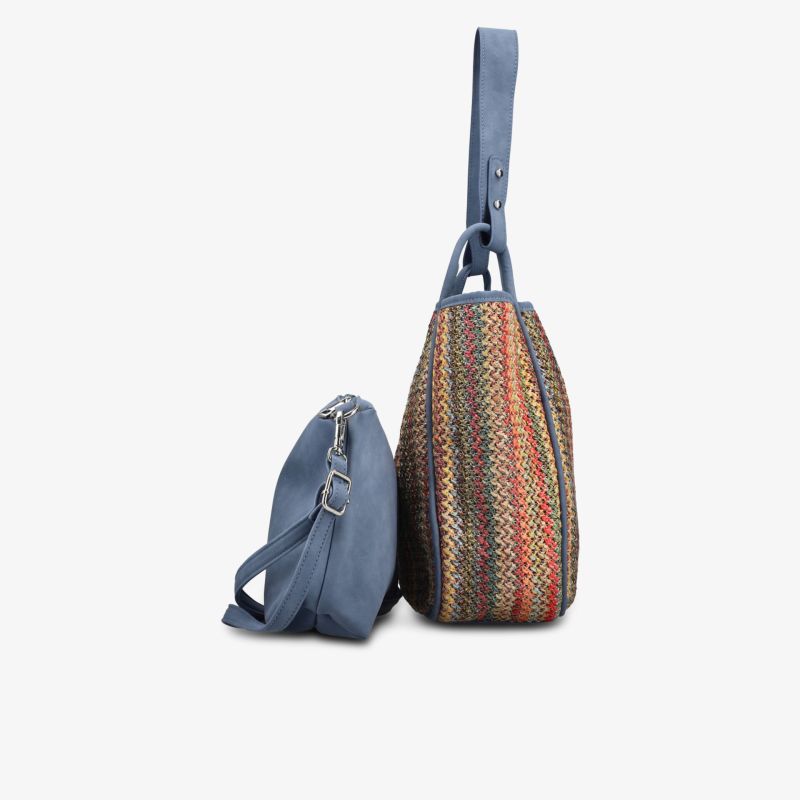 Moderne, robuste Tasche mit vielseitigem Tragekomfort und praktischem Seitenfach in harmonischer Farbkombination