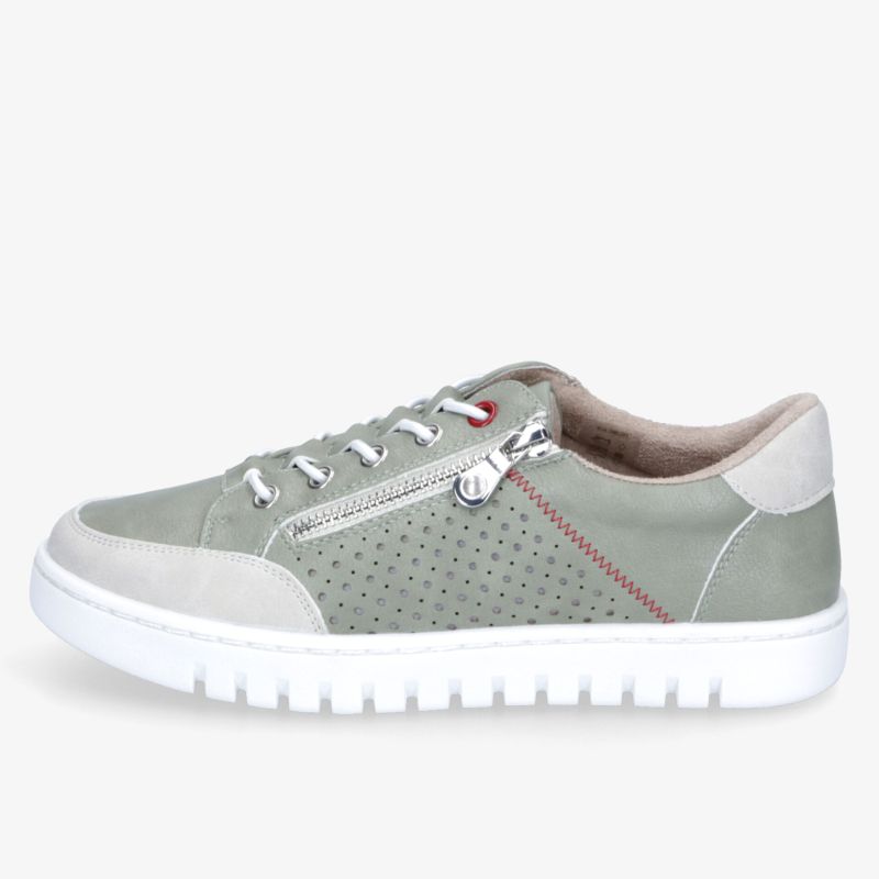 Leichter, atmungsaktiver Sneaker mit flexibel profilierter Sohle und seitlichem Reißverschluss für hohen Tragekomfort