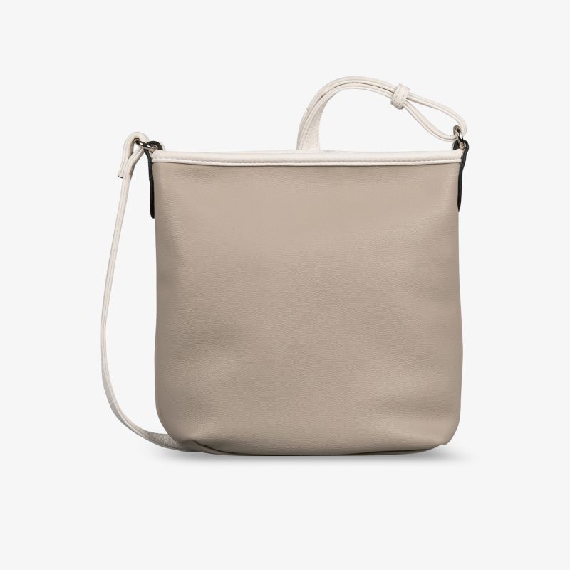 Beige Schultertasche mit schlichtem, elegantem Design und glatter Oberfläche, praktisches und leichtes Format