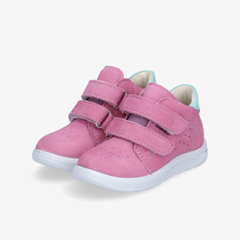 Leichte, flexible Kinderschuhe in Rosa mit komfortablem Klettverschluss und rutschfester Sohle für besten Halt