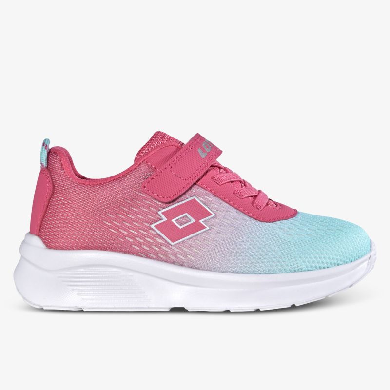 Bunter Sportschuh mit Klettverschluss und stabilem Sohlenprofil für optimalen Komfort.