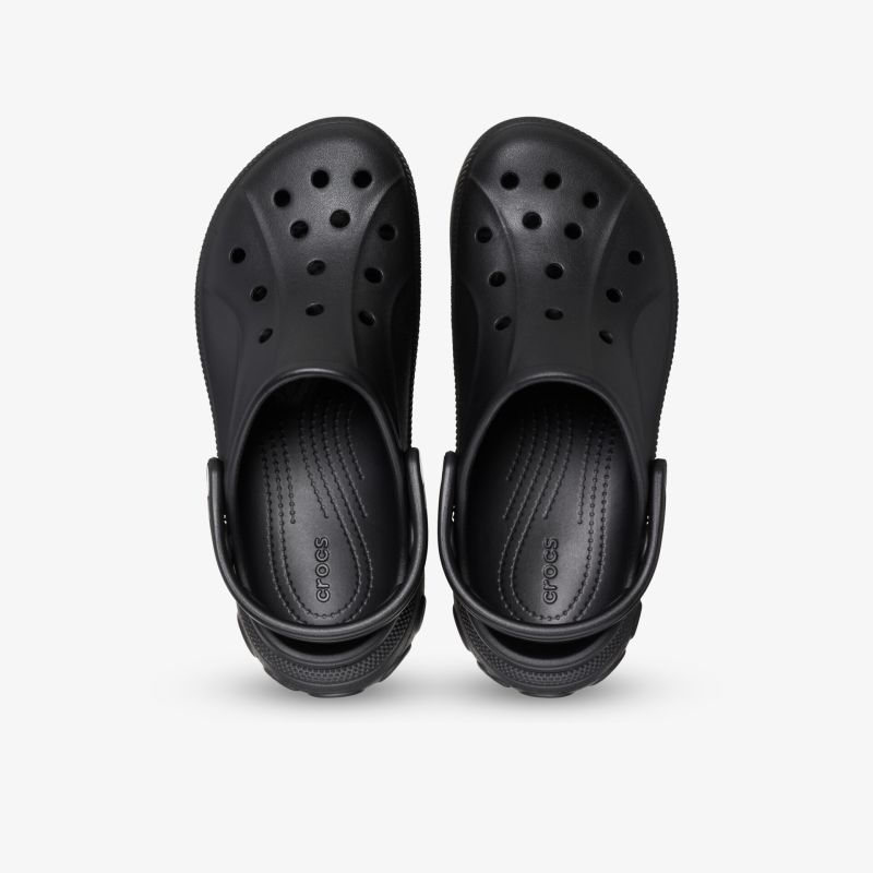 Leichtes und bequemes schwarzes Schuhclogs-Paar mit atmungsaktiven Löchern und strapazierfähigem Material