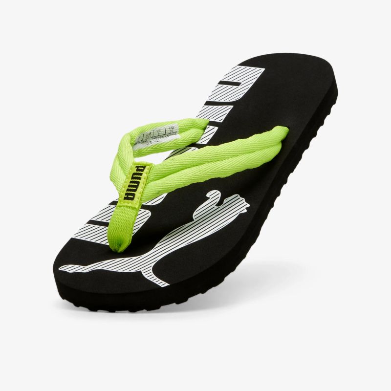 Leichter und bequemer Flipflop mit weichem neonfarbenem Riemen und rutschfester Profilsohle für sportlichen Alltag