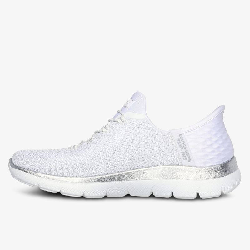 Weißer leichter Sneaker mit modernem Design und rutschfester Sohle