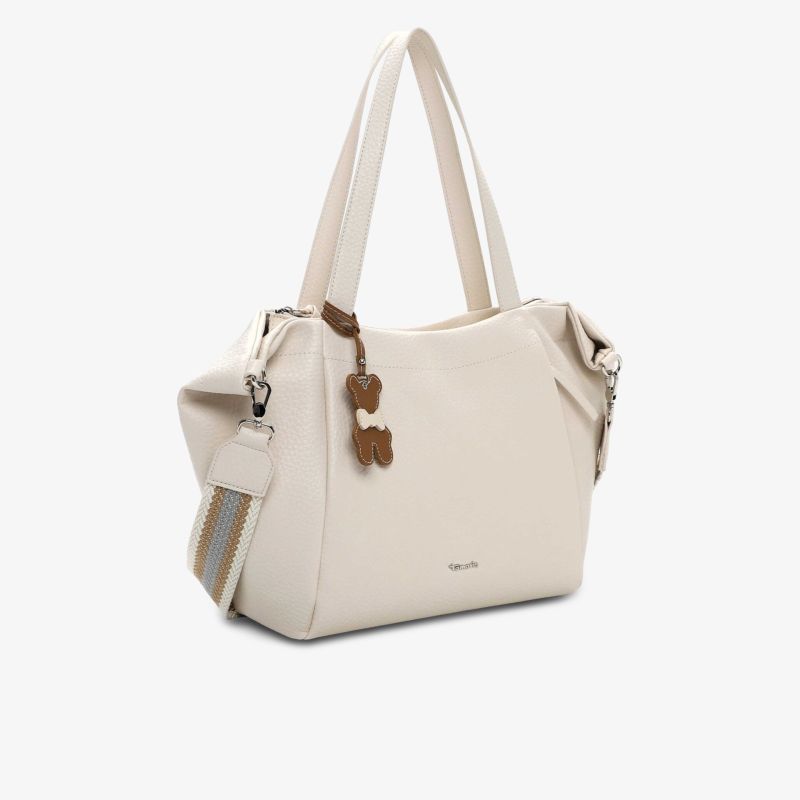 Beige Schultertasche mit elegantem Design, geräumig und hochwertig, ideal für vielseitige Nutzung im Alltag
