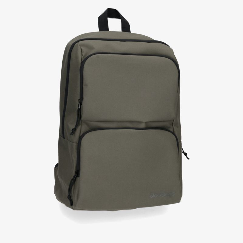 Moderner grauer Rucksack mit geräumigen Fächern und robustem Design für vielseitigen Einsatz