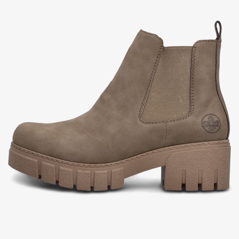 Robuster modischer Stiefel mit komfortablem Tragegefühl und profilierter Sohle, elastische Seiteneinsätze