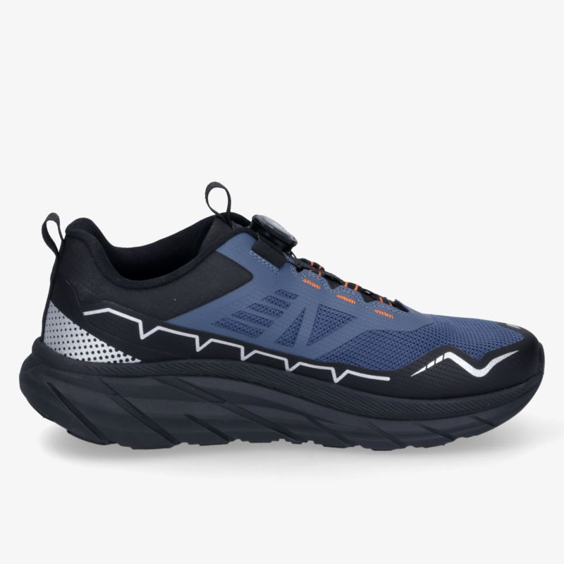 Leichter blauer Laufschuh mit gepolsterter Sohle und rutschfestem Profil, modernes und strapazierfähiges Design