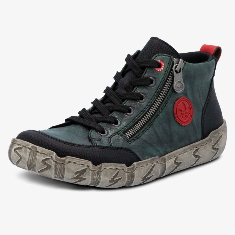 Moderner Sneaker aus Leder mit praktischem Reißverschluss und flexibler, robuster Sohle für hohen Tragekomfort