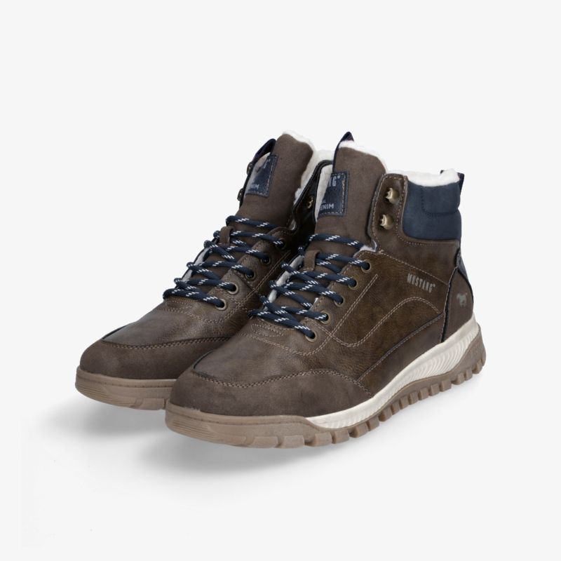 Robuster Outdoor High-Top Sneaker in Khaki mit rutschfester Sohle und gepolstertem Knöchelbereich