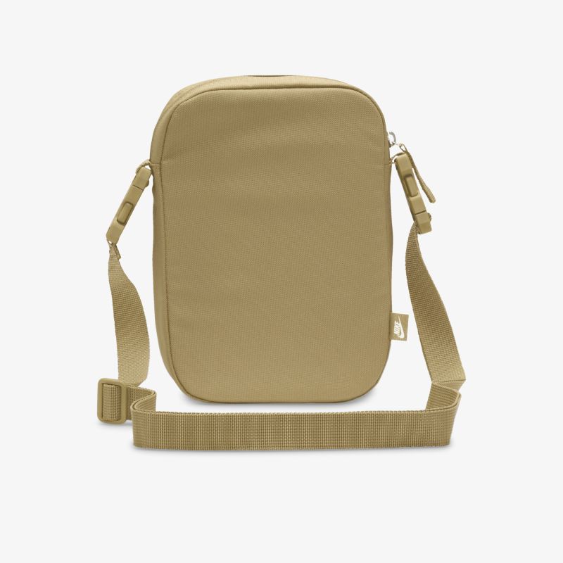 Schlichte beige Umhängetasche mit verstellbarem Schulterriemen und kompaktem, praktischem Design