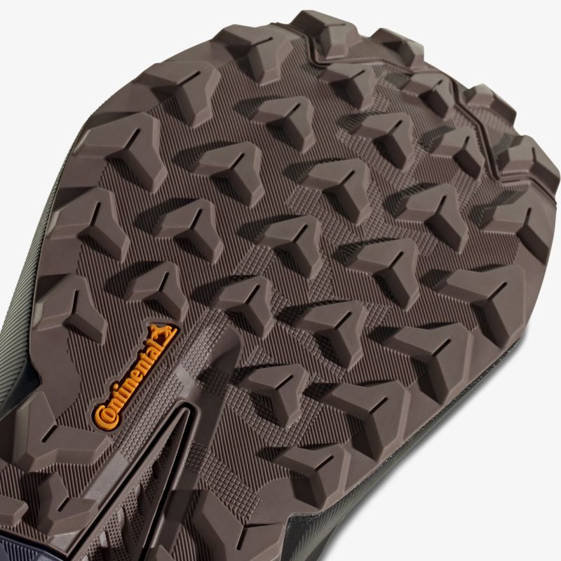 Detailaufnahme der robusten Continental Gummi-Laufsohle mit tiefem, griffigem Profil für optimalen Halt