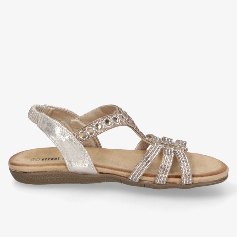 Leichter eleganter Sandalenschuh mit zierlichen Riemen und komfortabler Polsterung, perfekt für warme Tage