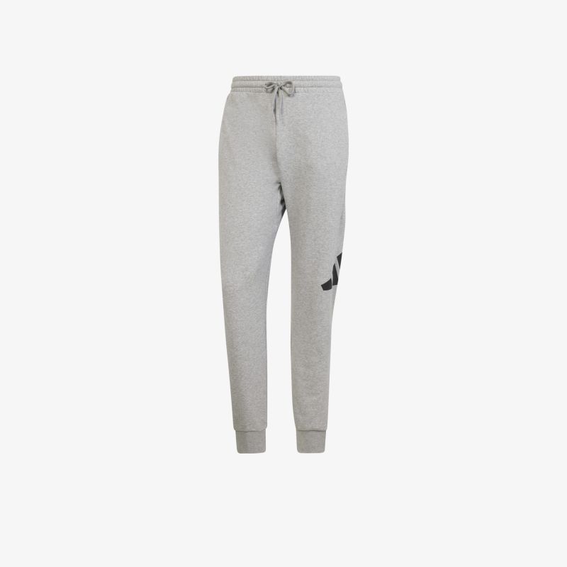 Graue Jogginghose mit elastischem Bund, Tunnelzug und Bündchen für bequemen, sportlichen Alltag.