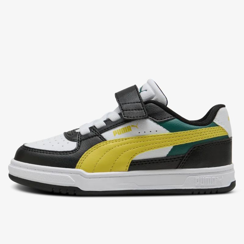 Sportlicher Schuh mit robuster, bunter Optik, bequemem Sitz und rutschfester Sohle, seitliche Ansicht
