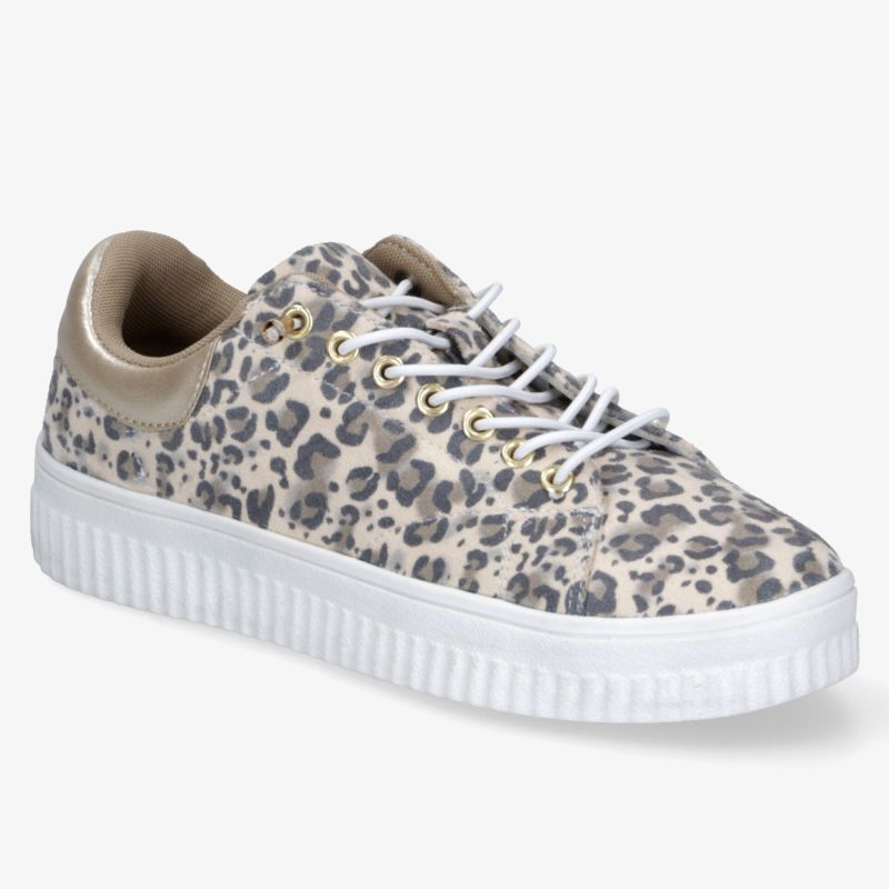 Modischer Sneaker mit trendigem Leopardenmuster und komfortabler Sohle für vielseitige Looks.