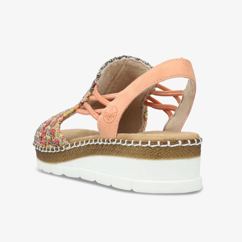 Leichte Sandale mit bequemem Klettverschluss, weichem Fußbett und modischem, luftdurchlässigem Design, seitliche Ansicht