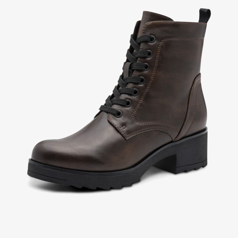 Robuster Schnürstiefel aus hochwertigem Leder mit komfortablem Absatz und rutschfester Sohle