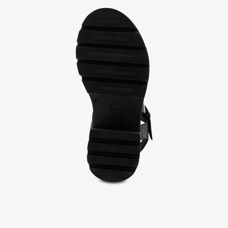 Robuste rutschfeste Gummisohle mit tiefem Profil für sicheren Halt und lange Haltbarkeit