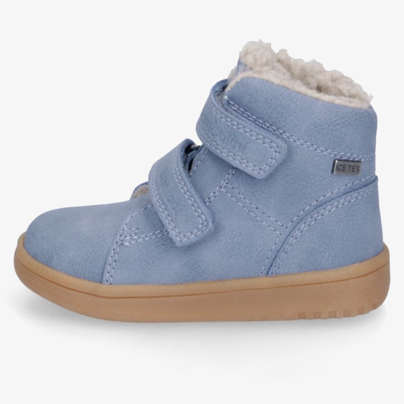 Blauer Winterstiefel mit kuscheligem Innenfutter und praktischem Klettverschluss für warmen und bequemen Halt