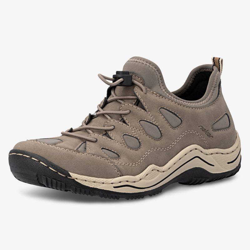 Bequemer und solider Freizeitschuh in Braun mit einzigartigem Design, ideal für aktive Tage.