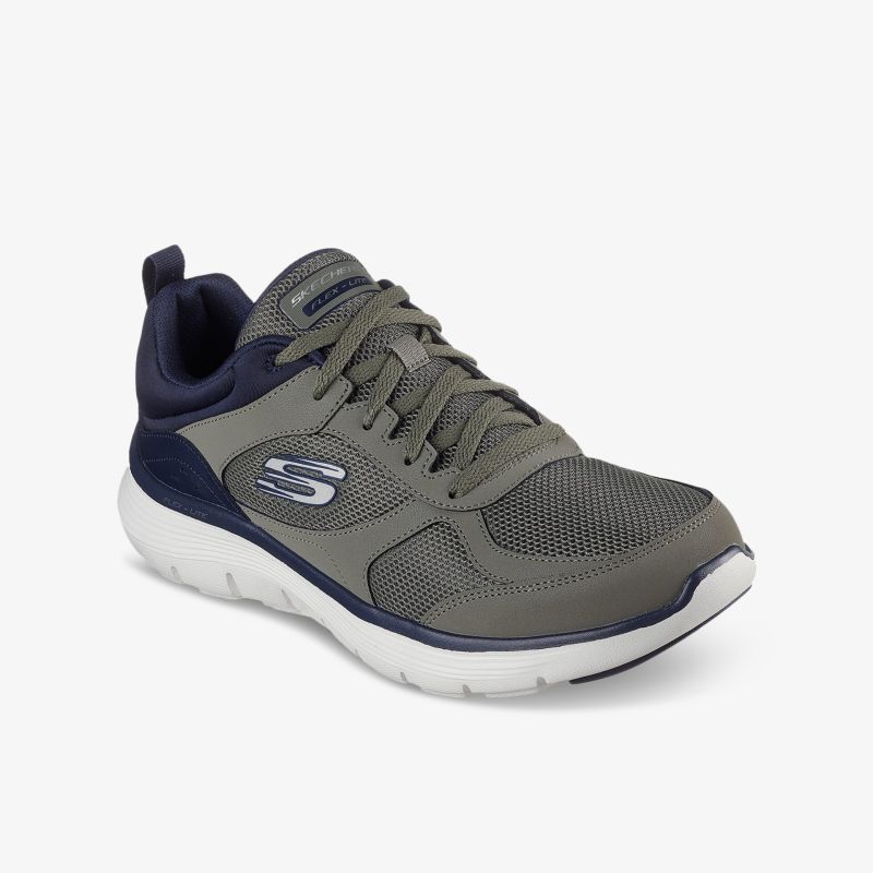 Leichter, atmungsaktiver Sportschuh in Grau und Blau mit flexiblem Sohlenprofil und komfortabler Passform