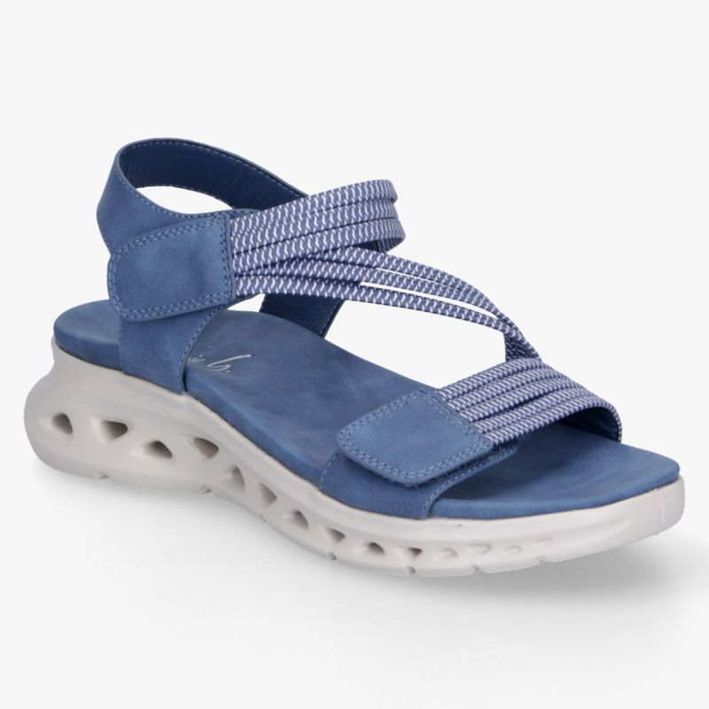 Sportliche blaue Sandalette mit verstellbaren Bändern und leichter, rutschfester Sohle für optimalen Tragekomfort