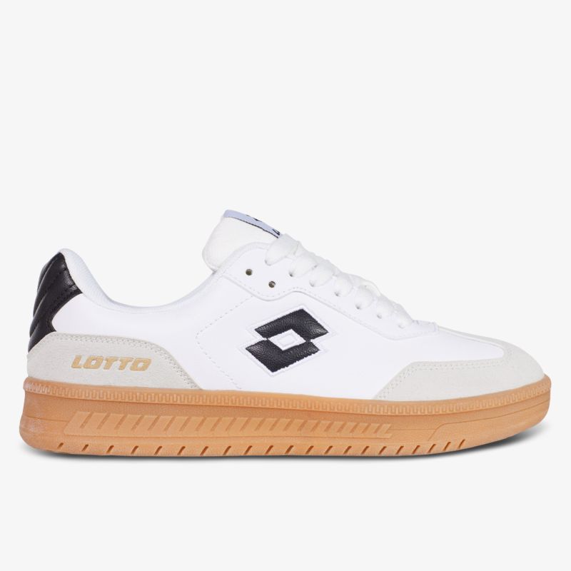 Lotto Sneaker in Weiß mit rutschfester Gummisohle und Logo-Detail für stilvollen Komfort.