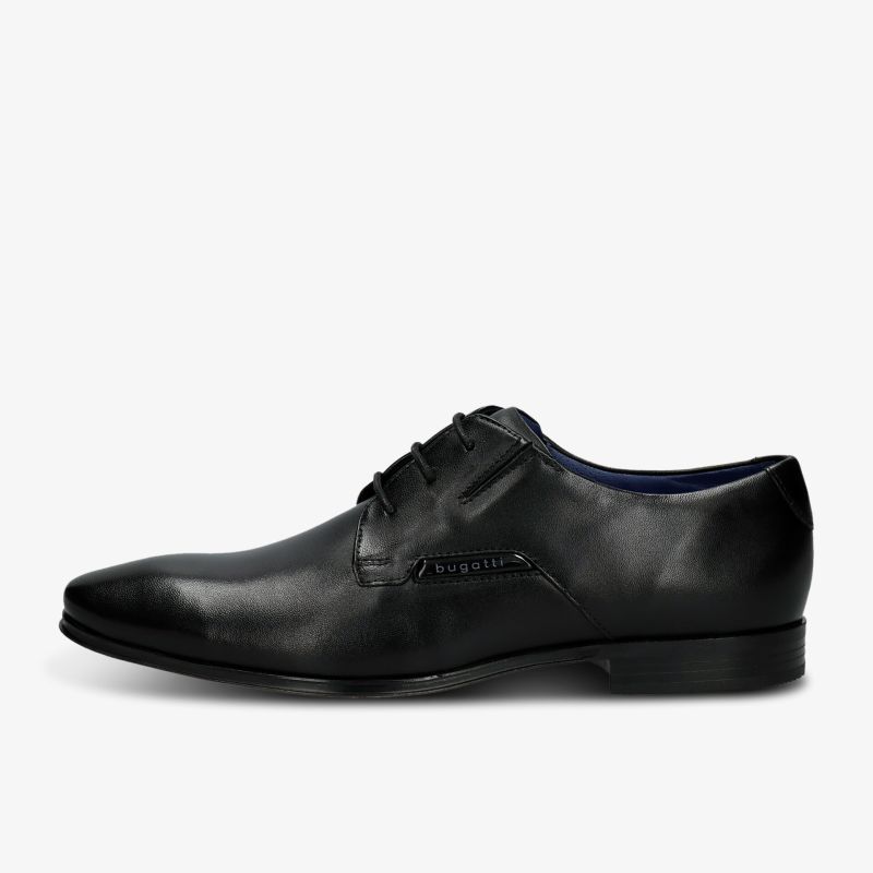 Elegante schwarze Lederschnürschuhe, ideal für formelle Anlässe und Business-Auftritte.
