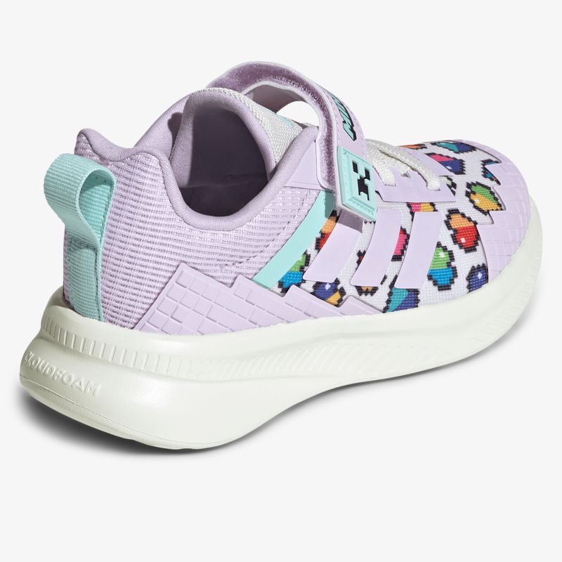Leichter Sportschuh mit buntem Design und flexiblem, komfortablem Sohlensystem, seitliche Ansicht