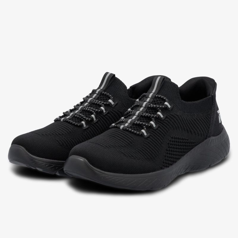 Leichte und atmungsaktive Sneaker mit flexiblem Tragekomfort und modernem sportlichem Design in Schwarz