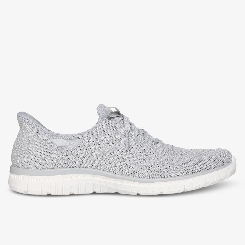 Grauer Sneaker mit atmungsaktivem Mesh-Obermaterial und flexibler Sohle