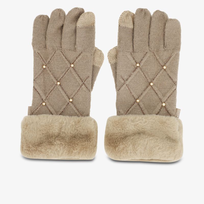 Warme, modische Handschuhe mit kariertem Muster und weichem, kuscheligem Innenfutter für kalte Tage