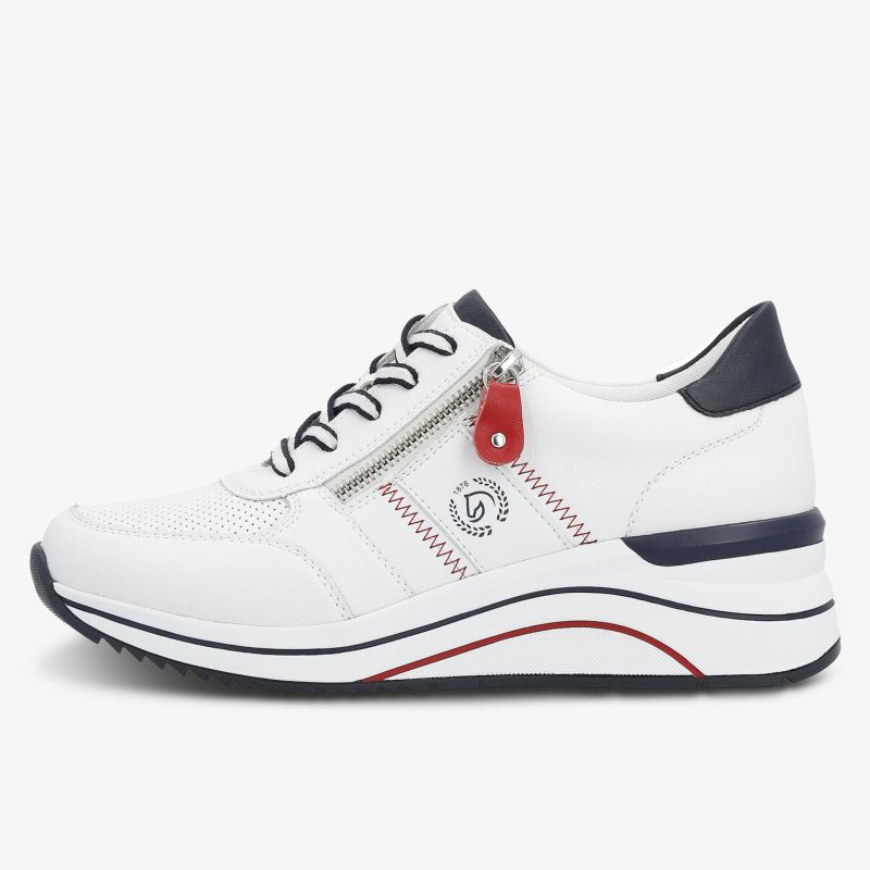 Weißer Sneaker mit komfortabler Polsterung, sportlichem Design und rutschfester Sohle für optimalen Halt