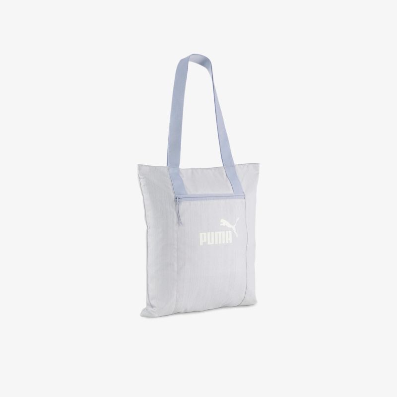 Graue Puma Einkaufstasche mit langen Henkeln, leicht und geräumig, sportliches Design und funktional