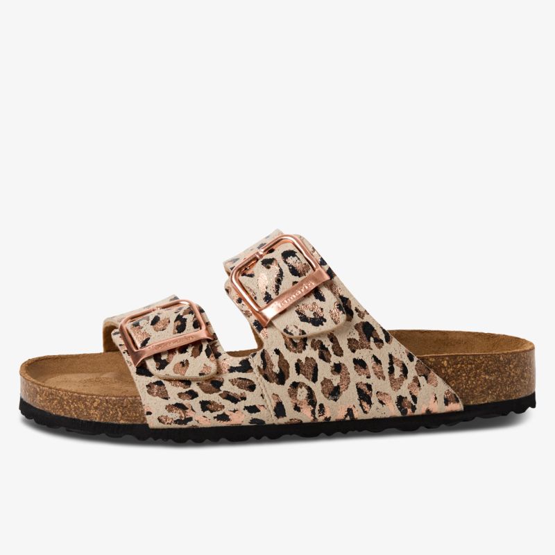 Bequeme Sandale mit verstellbaren Schnallen und modischem Leopardenmuster für angenehmen Tragekomfort