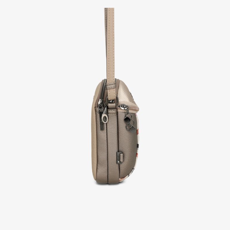 Elegante kompakte Tasche mit stilvollem Design und hochwertiger Verarbeitung seitlich