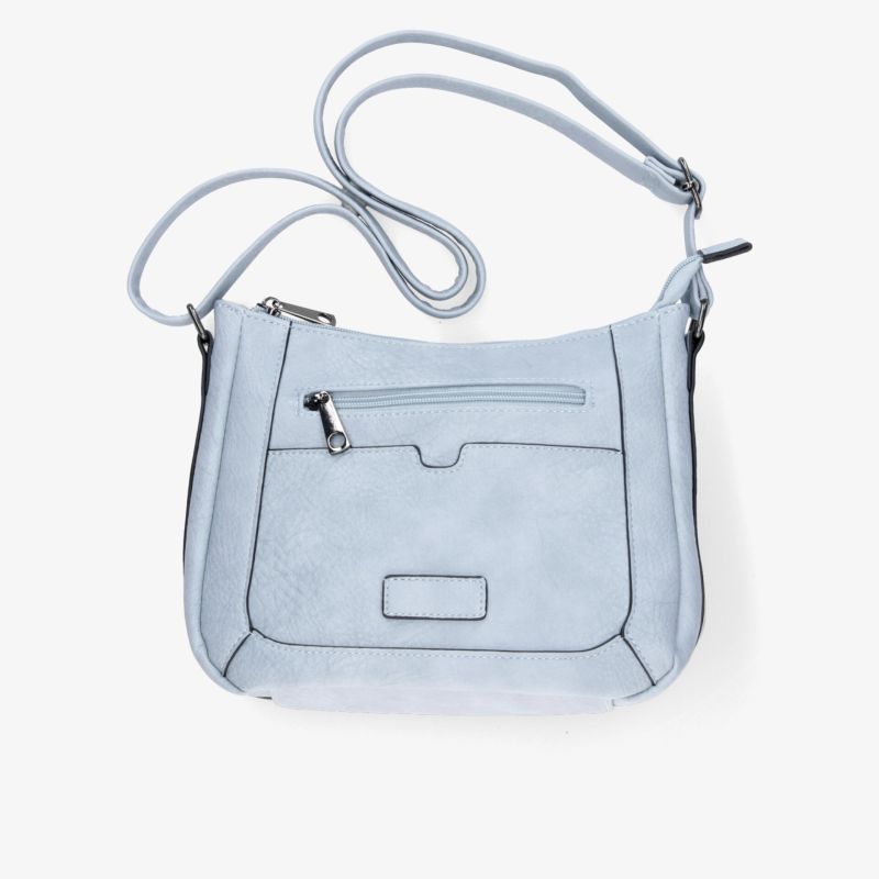 Elegante blaue Schultertasche mit verstellbarem Trageriemen und mehreren praktischen Fächern für Alltag und Office