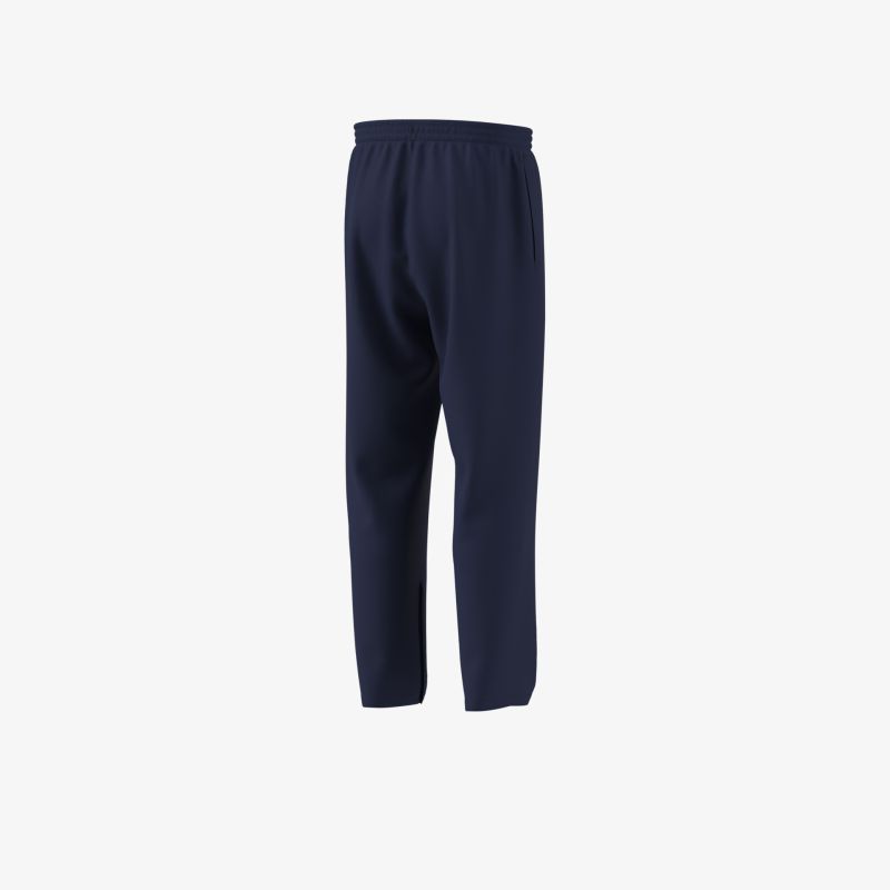 Dunkelblaue lange Hose mit elastischem Bund, komfortabel und lässig, perfekte Passform für sportliche Aktivitäten