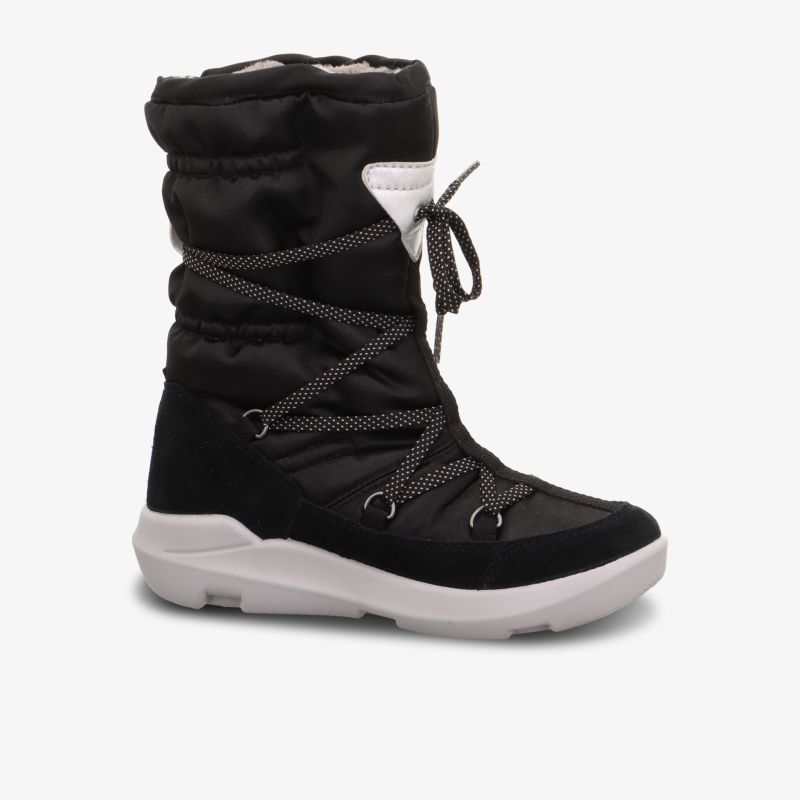 Schicker schwarzer Winterstiefel mit rutschfester Sohle und schnittigem Design für ultimativen Komfort.