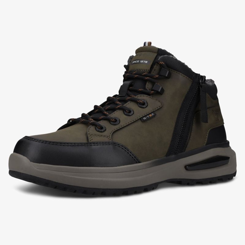 Wasserdichter robuster Wanderstiefel mit wärmendem Innenfutter, praktischem Reißverschluss und profilierter Sohle