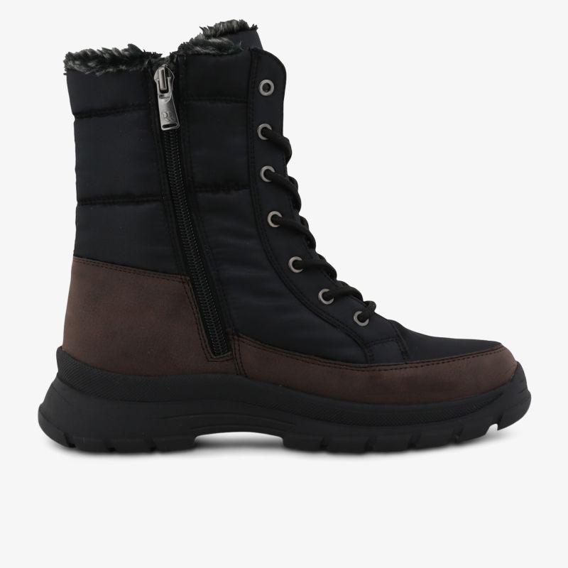 Warmer, robuster Winterstiefel mit seitlichem Reißverschluss und Schnürung für optimalen Halt und Komfort