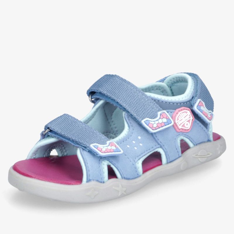 Leichter sportlicher Kindersandale mit verstellbaren Klettverschlüssen und rutschfester Sohle für hohen Tragekomfort