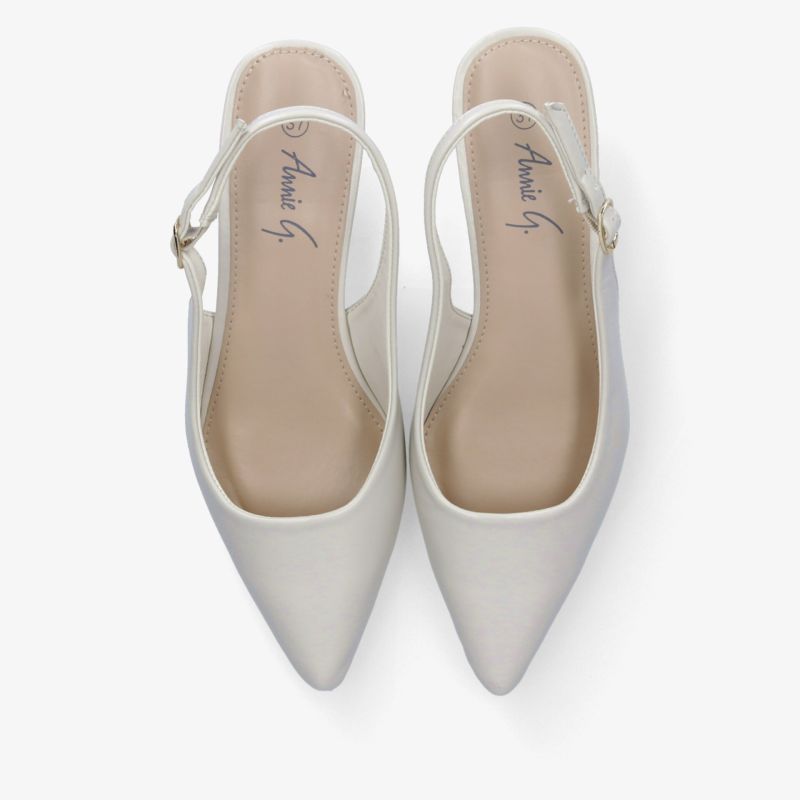 Elegante spitze Slingback Schuhe in beige mit hochwertiger Verarbeitung und bequemer Passform