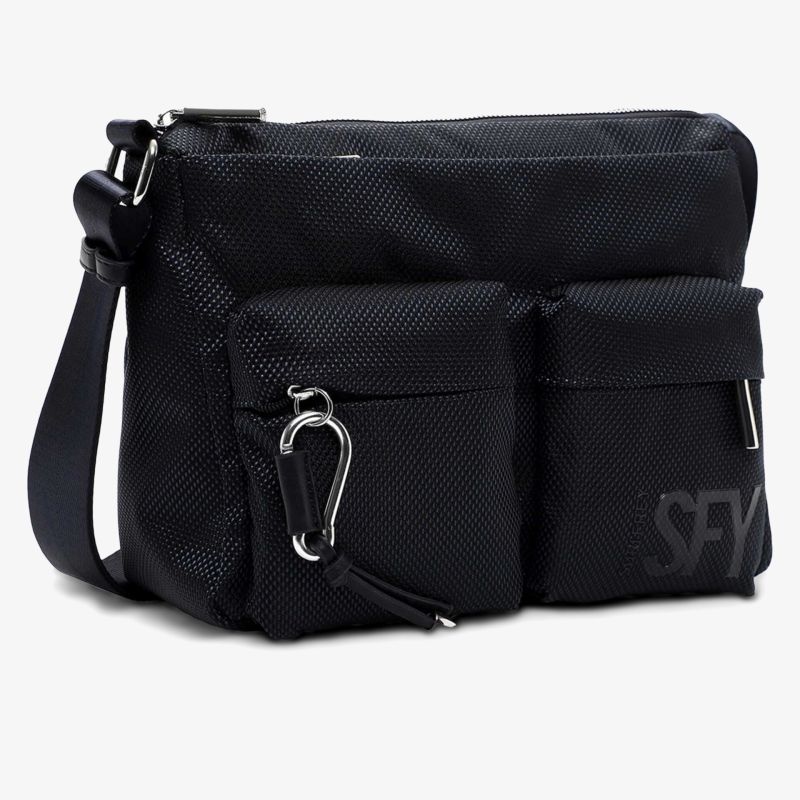 Robuste praktische Tasche mit mehreren Außentaschen und verstellbarem Schulterriemen aus langlebigem Material