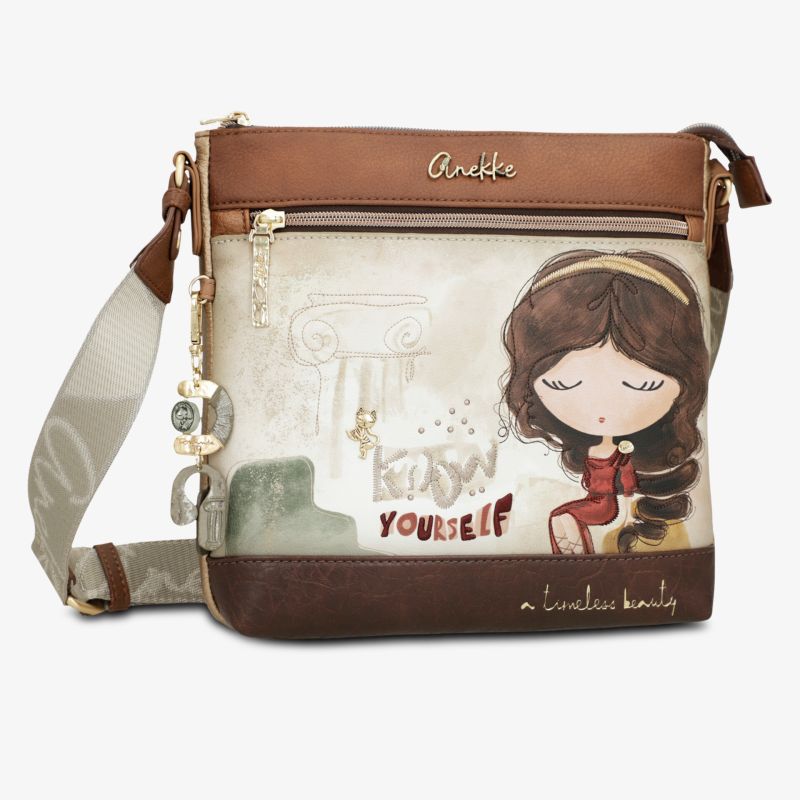 Stilvolle Schultertasche mit kreativem Design und komfortablem Trageriemen.