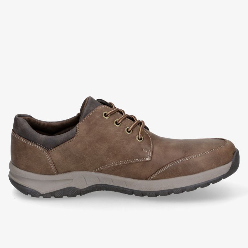 Bequemer brauner Freizeitschuh mit robuster Sohle und flexibler Passform, ideal für Alltag und Outdoor